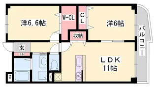 メゾン・ド・フレール【1階】の間取り