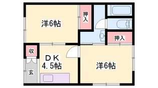 砂本荘【12号室】の間取り