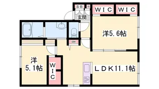 フォーレス御立東【1階】の間取り
