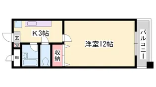 ヴィラ・ソレイユ【203号室】の間取り