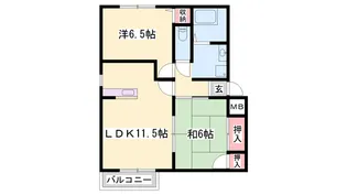 パセオ広畑Ⅰ【2階】の間取り