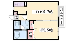 シャーメゾン延末【0203号室】の間取り