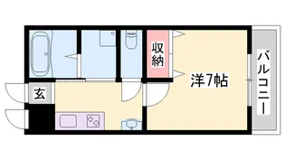 ラフェスタ妻鹿【1階】の間取り