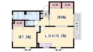 パセオ橋本Ⅱ番館【201号室】の間取り