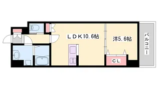 MISTRAL姫路駅前Ⅷ安田【504号室】の間取り