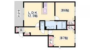 メゾン ラフェリオ【0103号室】の間取り