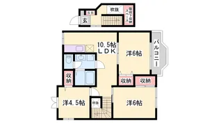 ヴィエルジュ大道【2階】の間取り