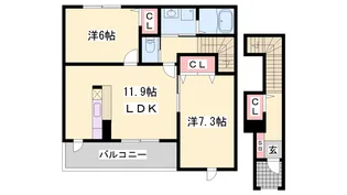 グラン・シャリオB【2階】の間取り