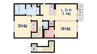 サンフルール【2階】の間取り