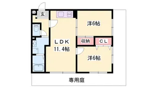 BLOOM花見田Ⅱ【1階】の間取り