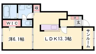 リブサニーD【1階】の間取り
