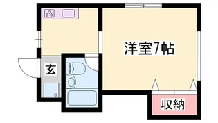 1Kの間取り画像