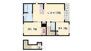 西脇市和田町(シャーメゾン和田)【206号室】の間取り