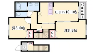グレーシアK&SⅡ【203号室】の間取り