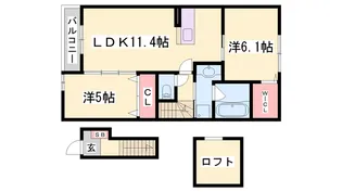 メイプル コート【2階】の間取り