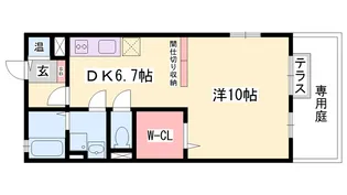 メイプルコート佐土【1階】の間取り