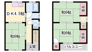 兵庫県姫路市鷹匠町【一戸建】の間取り