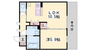 エルポルト悠 B棟【103号室】の間取り