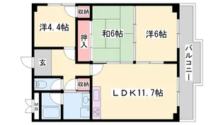 サンシャイン山下 B棟【301号室】の間取り