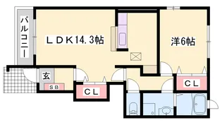 プリームス ホルティー【101号室】の間取り