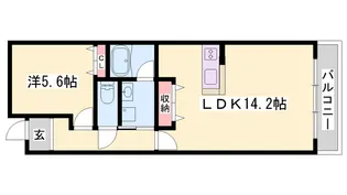 TKD北条口【6階】の間取り