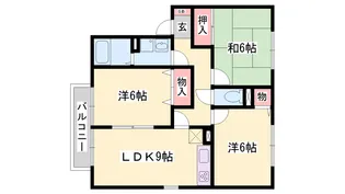 ヴィラウィッシュ【2階】の間取り