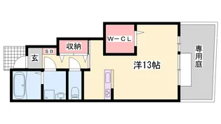 アゼリア大善【1階】の間取り