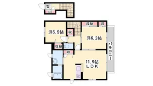 メゾン ド モンテヴァン B棟【2階】の間取り