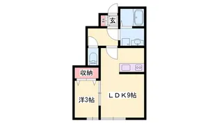 モスフロックス野村【102号室】の間取り