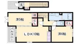 メルベイユ テリトワール パルフェ【2階】の間取り
