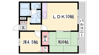 クレール香呂A棟【201号室】の間取り