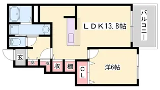 ペールメゾンC【1階】の間取り