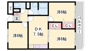 三快マンション【2階】の間取り