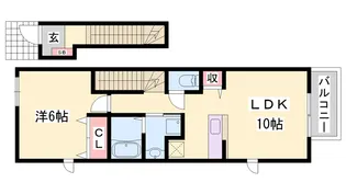 1LDKの間取り画像