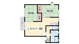 メゾンクレール【0202号室】の間取り