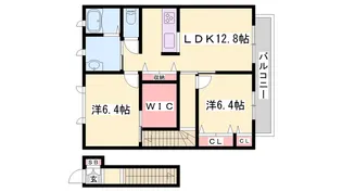 エミマリー川西台【0202号室】の間取り