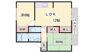 キャピタルコンフォール加古川 D棟【2階】の間取り