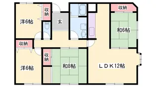 クラウン南ハイツ【2階】の間取り