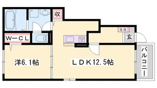 シーズンテラス勝原【1階】の間取り
