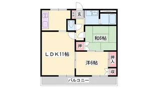 ノーブルハイツ【1階】の間取り