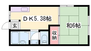 コーポ益三【1階】の間取り