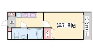 フローリッシュ飾磨【2階】の間取り