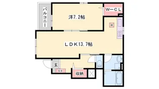 ブライト ボナール【1階】の間取り