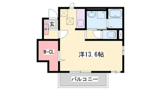 シャルマンヴィレッジC【1階】の間取り
