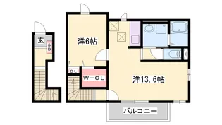 シャルマンヴィレッジC【2階】の間取り