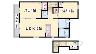 アミコート M【0202号室】の間取り