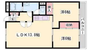 リッチウォーク佃町【7階】の間取り