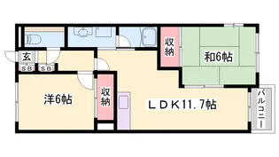 サンハイム【1階】の間取り