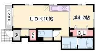 ラ メゾン サントーク【101号室】の間取り