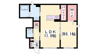 シャーメゾン 北条【0105号室】の間取り
